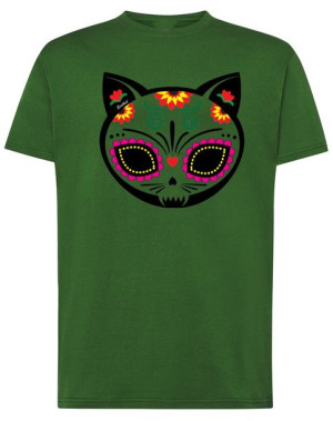 T-Shirt męski kolorowy nadruk KOT KOTEK r.L