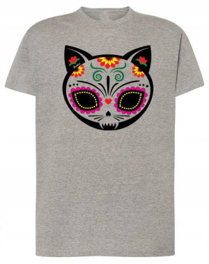 T-Shirt męski kolorowy nadruk KOT KOTEK r.XL