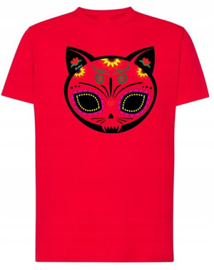 T-Shirt męski kolorowy nadruk KOT KOTEK r.XXL