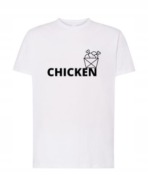 T-Shirt męski koszulka nadruk Chicken Rozm.4XL