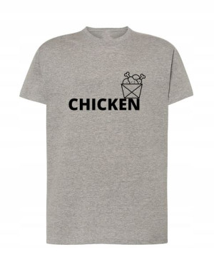 T-Shirt męski koszulka nadruk Chicken Rozm.XL