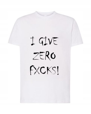 T-shirt Męski Logo I Give Zero Fck R. 5xl