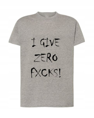 T-shirt Męski Logo I Give Zero Fck R.xxl