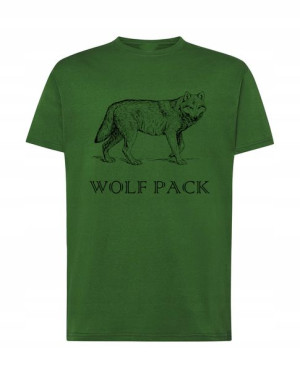 T-shirt Męski Logo Wilk Wolf Pack Nadruk R. L