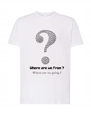 T-Shirt męski modny nadruk kim jesteśmy ? Rozm.4XL