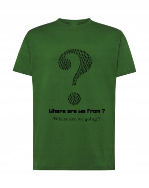 T-Shirt męski modny nadruk kim jesteśmy ? Rozm.XXL