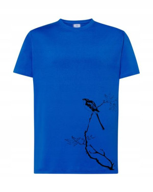 T-shirt Męski Modny Nadruk Ptak Na Gałęzi Rozm 5xl