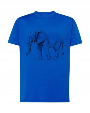 T-Shirt męski modny nadruk słoń Rozm.XL