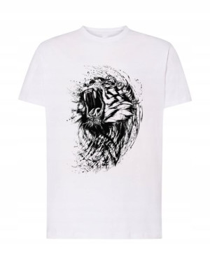 T-Shirt męski modny nadruk tygrys Rozm.3XL