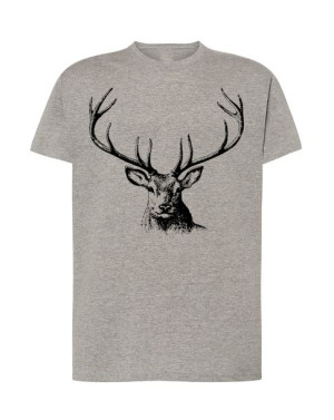 T-shirt Męski Myśliwy Jeleń Logo Nadruk Rozm. Xs