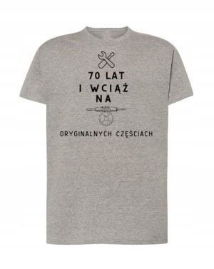 T-Shirt męski nadruk 70 urodziny prezent Rozm.S