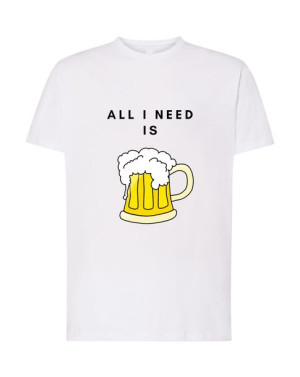 T-Shirt męski nadruk All I need is Beer Rozm.XXL