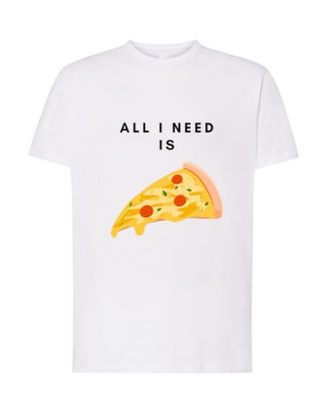 T-Shirt męski nadruk All I need is Pizza Rozm.XS
