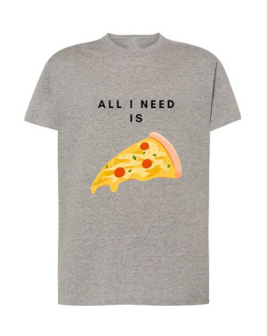 T-Shirt męski nadruk All I need is Pizza Rozm.XXL