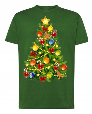 T-Shirt męski nadruk Choinka R.3XL