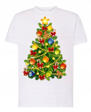 T-Shirt męski nadruk Choinka R.5XL