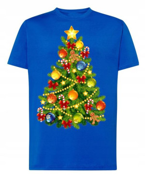 T-Shirt męski nadruk Choinka R.M