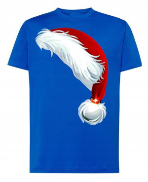 T-Shirt męski nadruk Czapka Mikołaja R.4XL