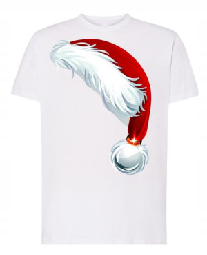 T-Shirt męski nadruk Czapka Mikołaja R.5XL