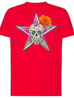 T-Shirt męski nadruk Czaszka Meksykańska Rozm.S