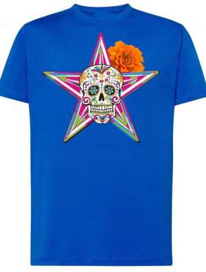 T-Shirt męski nadruk Czaszka Meksykańska Rozm.XXL