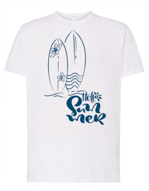 T-Shirt męski nadruk Deska Wakacje Summer r.XS