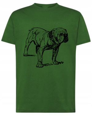 T-Shirt męski nadruk duży Bulldog r.XXL