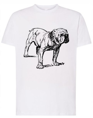 T-Shirt męski nadruk duży Bulldog r.XXL