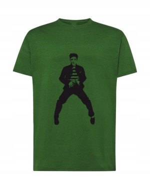 T-shirt Męski Nadruk Elvis Presley Modny R. 3xl