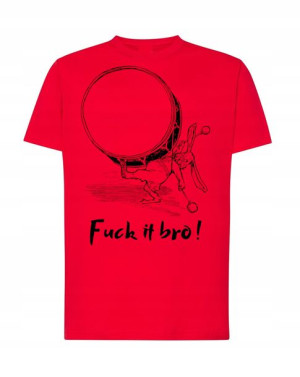 T-Shirt męski nadruk Fck It Bro Królik Rozm.3XL
