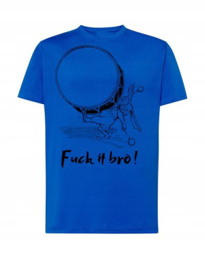 T-Shirt męski nadruk Fck It Bro Królik Rozm.4XL