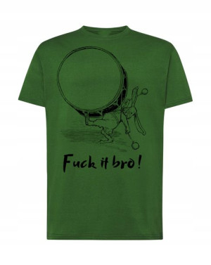 T-Shirt męski nadruk Fck It Bro Królik Rozm.S
