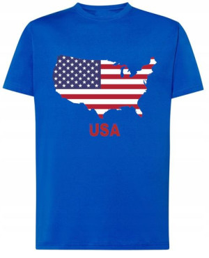 T-Shirt męski nadruk Flaga USA Rozm.3XL