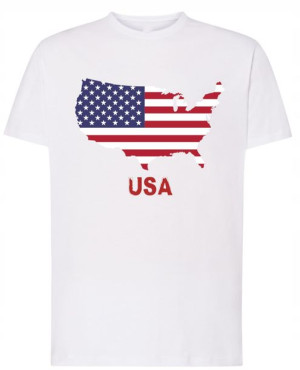 T-Shirt męski nadruk Flaga USA Rozm.5XL
