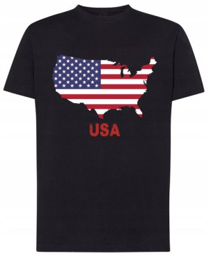 T-Shirt męski nadruk Flaga USA Rozm.M