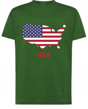 T-Shirt męski nadruk Flaga USA Rozm.XS