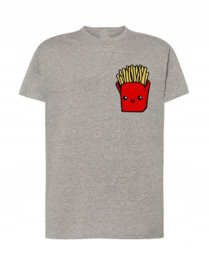 T-Shirt męski nadruk Frytki uśmiech Rozm.L