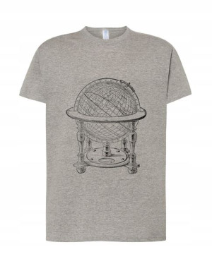 T-shirt Męski Nadruk Globus Moda Podróżnik R.m