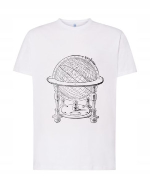 T-shirt Męski Nadruk Globus Moda Podróżnik R.s
