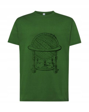 T-shirt Męski Nadruk Globus Podróżnik Rozm.3xl