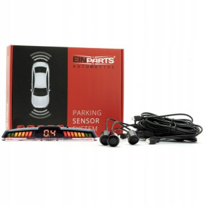 Czujniki Parkowania Cofania LED LCD 18,5 Czarny