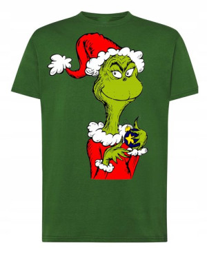 T-Shirt męski nadruk Grinch Święta R.3XL