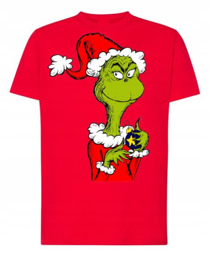 T-Shirt męski nadruk Grinch Święta R.S