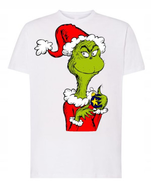 T-Shirt męski nadruk Grinch Święta R.XS