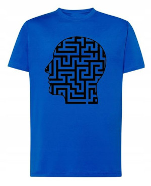 T-Shirt męski nadruk Głowa Labirynt r.3XL