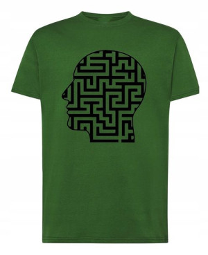 T-Shirt męski nadruk Głowa Labirynt r.5XL