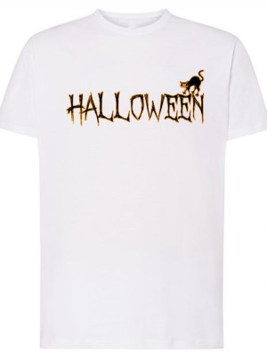 T-Shirt męski nadruk Halloween Kot Rozm.3XL