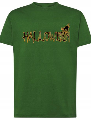 T-Shirt męski nadruk Halloween Kot Rozm.5XL