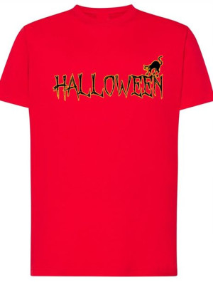 T-Shirt męski nadruk Halloween Kot Rozm.S