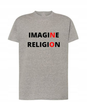 T-Shirt męski nadruk imagine religion Rozm.L